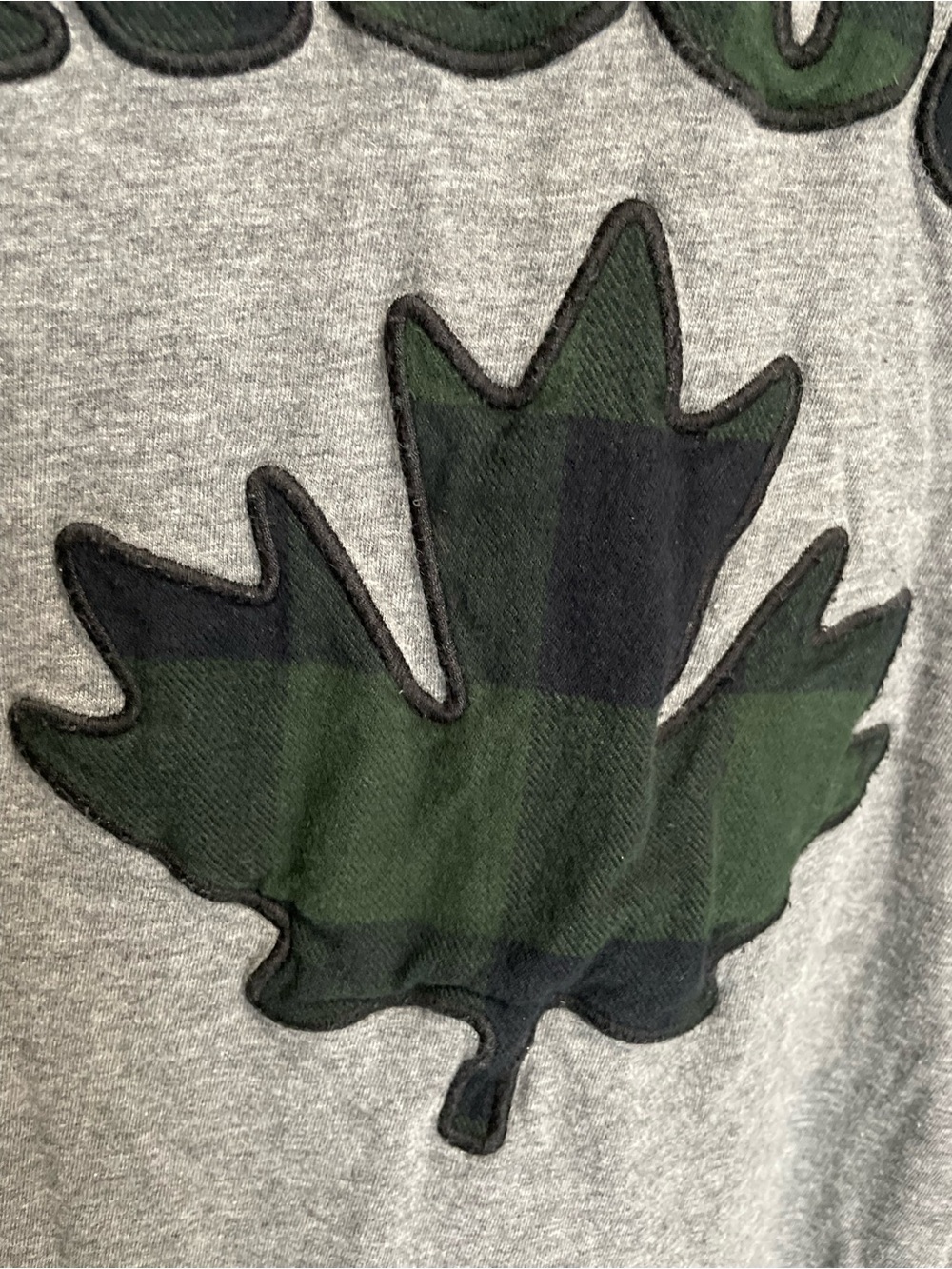 Roots Long Sleeve Raglan Tee Green Gray Plaid Women’s Small - Picture 5 of 9